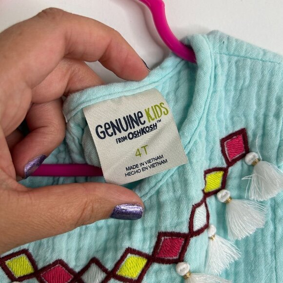 Oshkosh girls blue romper size 4T‎ - Picture 3 of 5